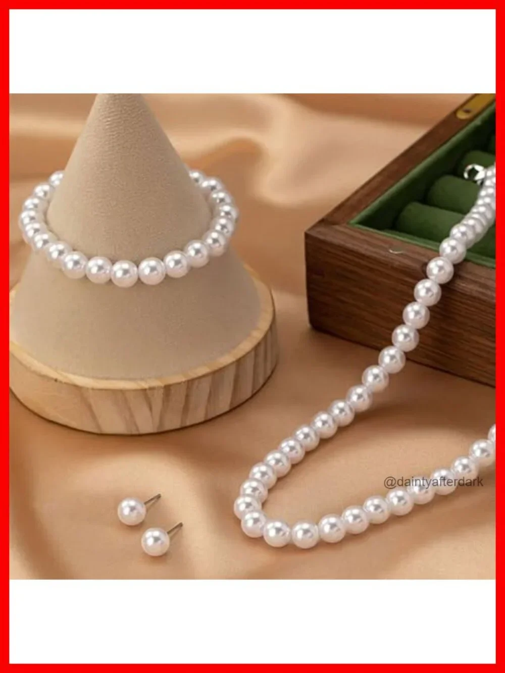 Pearl Necklace Set, Shell Pearl Necklace Earring Bracelet Set for Women